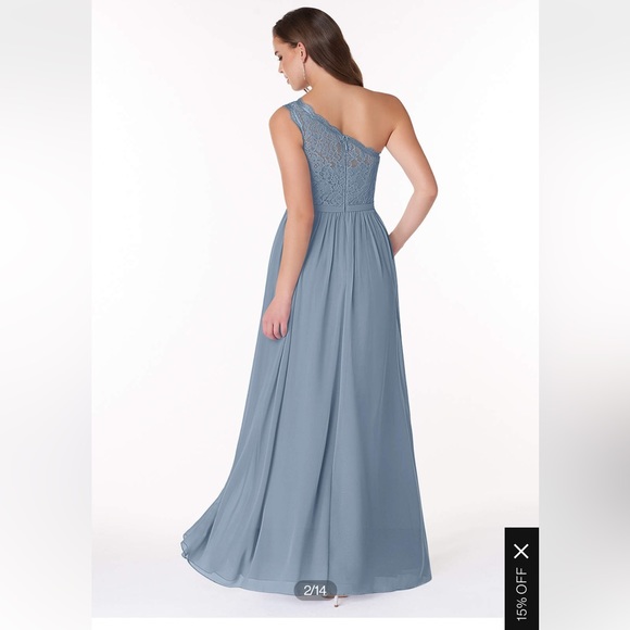 Azazie Demi Dress- dusty blue (size 10). Never worn. Brand new. - Picture 2 of 6